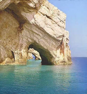 Blue caves on Zante