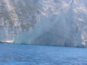 Cruising the western coastline of Zakynthos